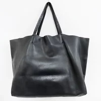 Celine Cabas Leather Tote Horizontal Black Bag